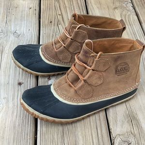 Sorel Women's N About Leather Rain Snow Boot - Elk